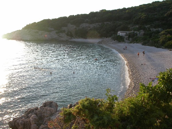 La spiaggia di Luka a Lubenice.