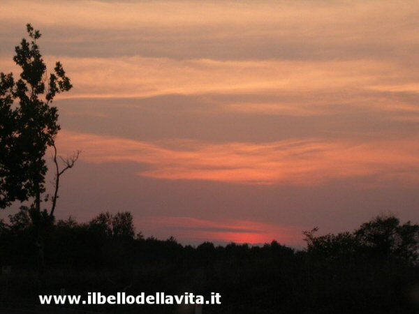 Il tramonto sulla via del ritorno.