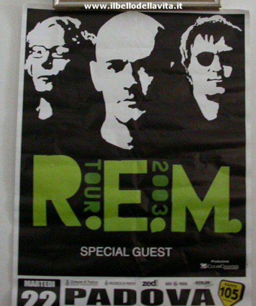 La locandina del Tour 2003 dei R.E.M.